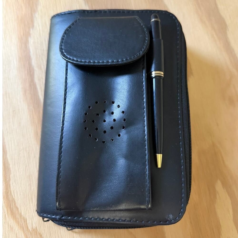Vintage Compact Planner Organizer Address Book Black Schedule Agenda‎